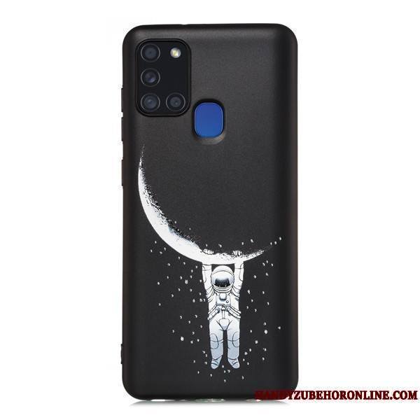 Samsung Galaxy A21s Coque Noir Étui Étoile Tout Compris Incassable Dessin Animé Téléphone Portable