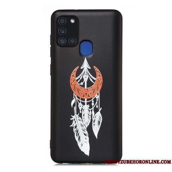 Samsung Galaxy A21s Coque Noir Étui Étoile Tout Compris Incassable Dessin Animé Téléphone Portable