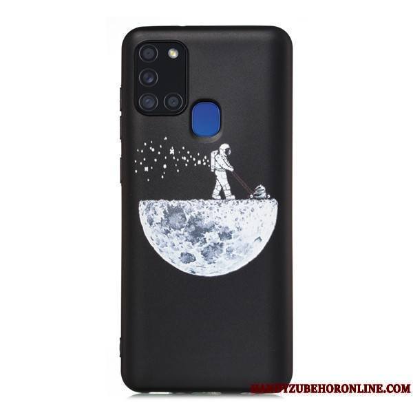 Samsung Galaxy A21s Coque Noir Étui Étoile Tout Compris Incassable Dessin Animé Téléphone Portable