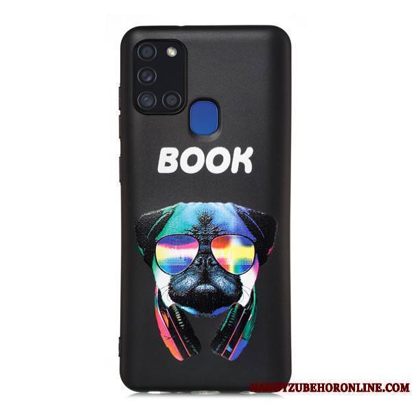 Samsung Galaxy A21s Coque Noir Étui Étoile Tout Compris Incassable Dessin Animé Téléphone Portable