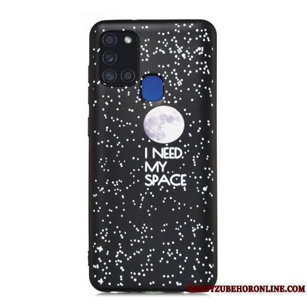 Samsung Galaxy A21s Coque Noir Étui Étoile Tout Compris Incassable Dessin Animé Téléphone Portable