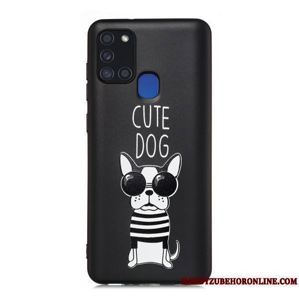 Samsung Galaxy A21s Coque Noir Étui Étoile Tout Compris Incassable Dessin Animé Téléphone Portable