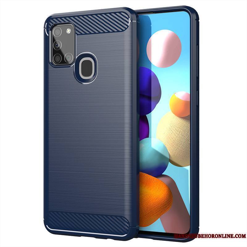 Samsung Galaxy A21s Coque Étui Étoile De Téléphone Gris Protection Fibre