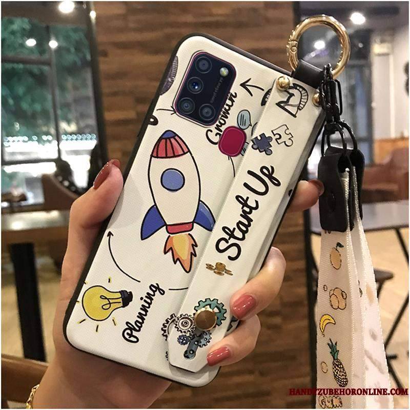 Samsung Galaxy A21s Dessin Animé Coque Protection De Téléphone Étoile Blanc Fluide Doux