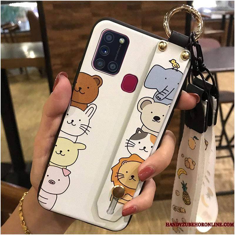 Samsung Galaxy A21s Dessin Animé Coque Protection De Téléphone Étoile Blanc Fluide Doux