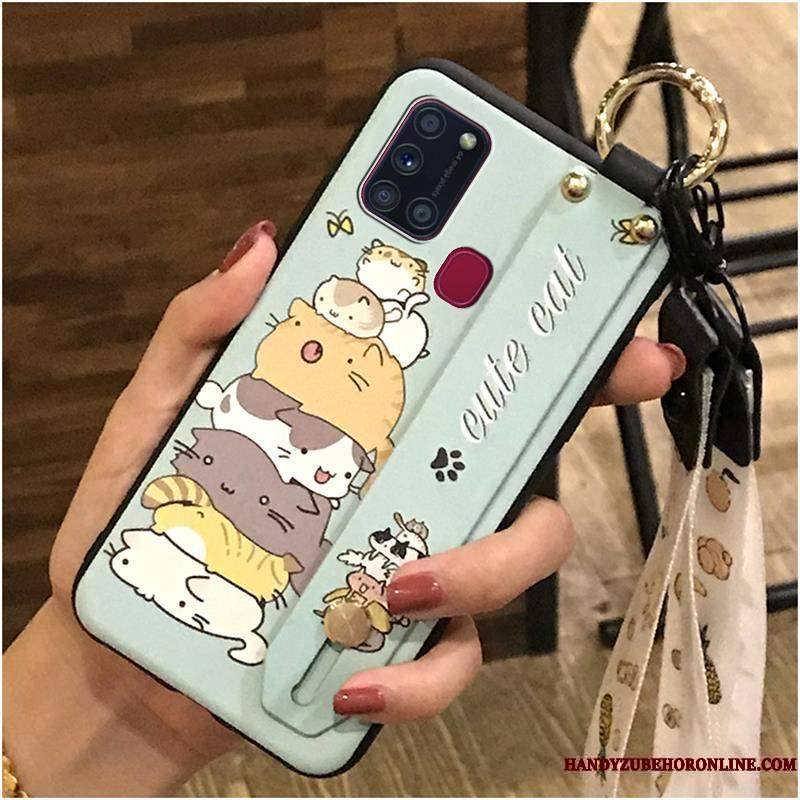 Samsung Galaxy A21s Dessin Animé Coque Protection De Téléphone Étoile Blanc Fluide Doux