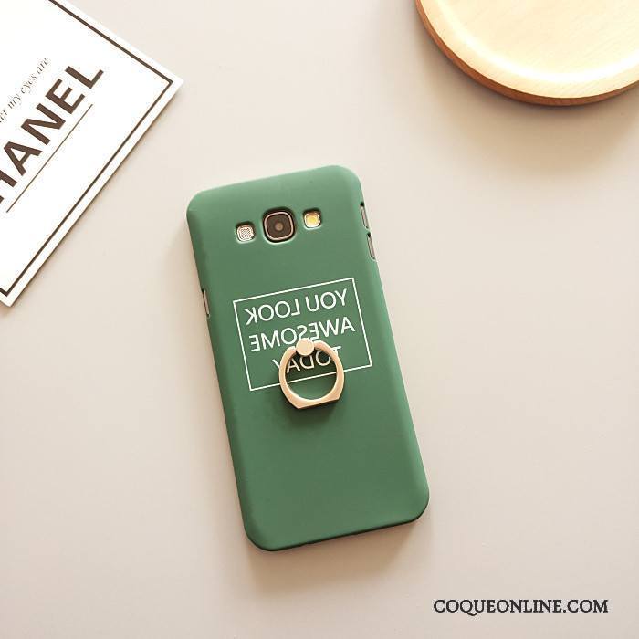 Samsung Galaxy A3 2015 Coque Téléphone Portable Simple Protection Incassable Délavé En Daim Vert Créatif