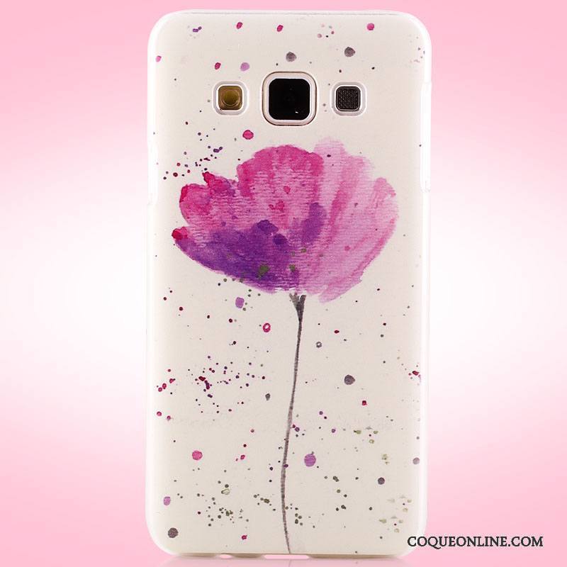 Samsung Galaxy A3 2015 Coque Étoile Étui Peinture Délavé En Daim Protection Violet