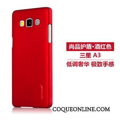 Samsung Galaxy A3 2015 Rouge Coque Étui Difficile Protection Téléphone Portable Étoile
