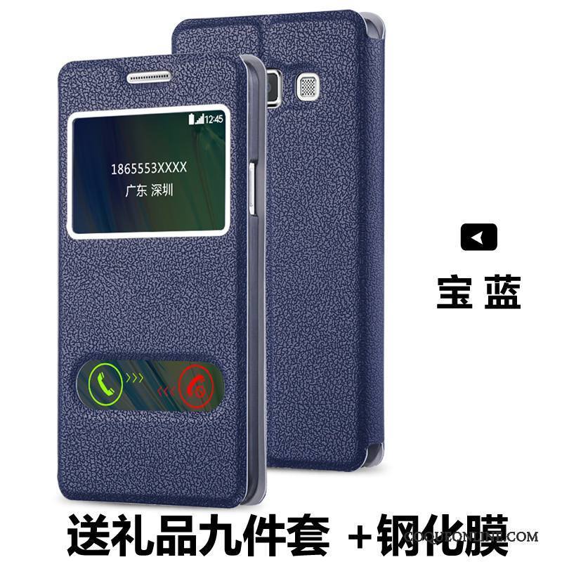 Samsung Galaxy A3 2015 Étoile Coque Or Étui En Cuir Téléphone Portable Protection De Téléphone