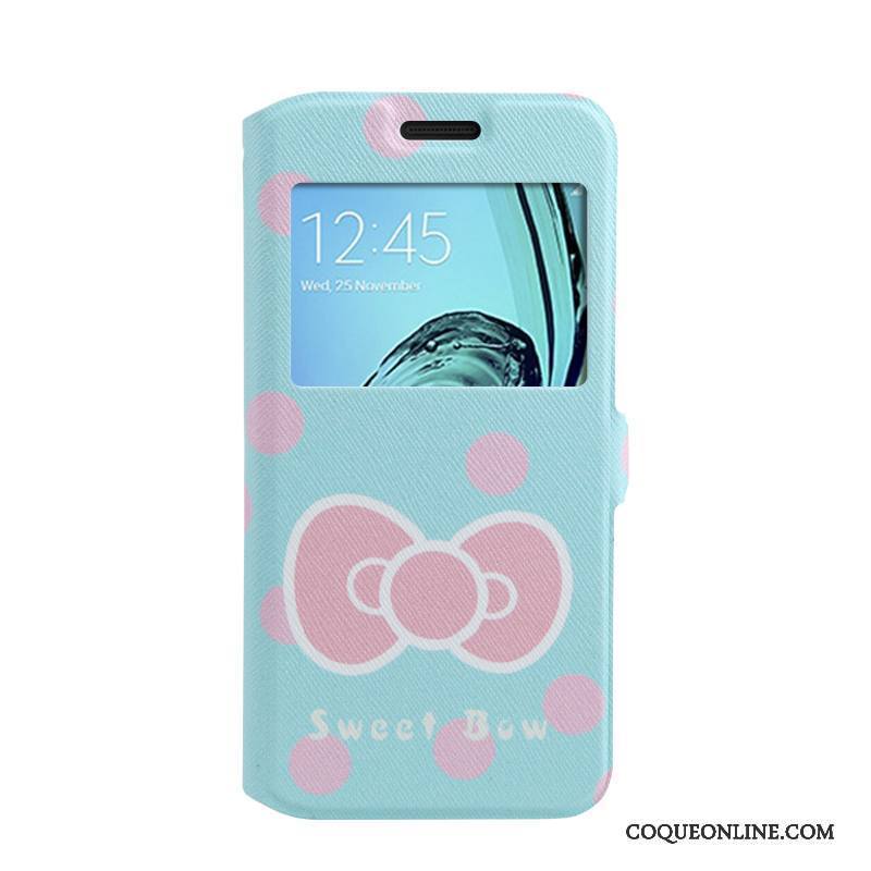 Samsung Galaxy A3 2016 Coque De Téléphone Fluide Doux Ouvrir La Fenêtre Peinture Housse Étoile Fleurs