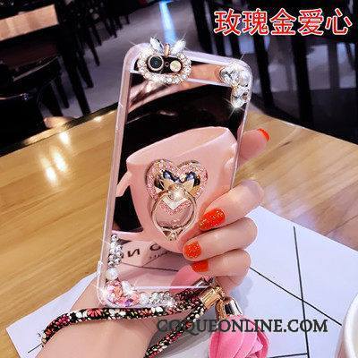 Samsung Galaxy A3 2016 Or Rose Coque De Téléphone Anneau Miroir Tendance Protection Ornements Suspendus