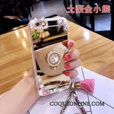 Samsung Galaxy A3 2016 Or Rose Coque De Téléphone Anneau Miroir Tendance Protection Ornements Suspendus