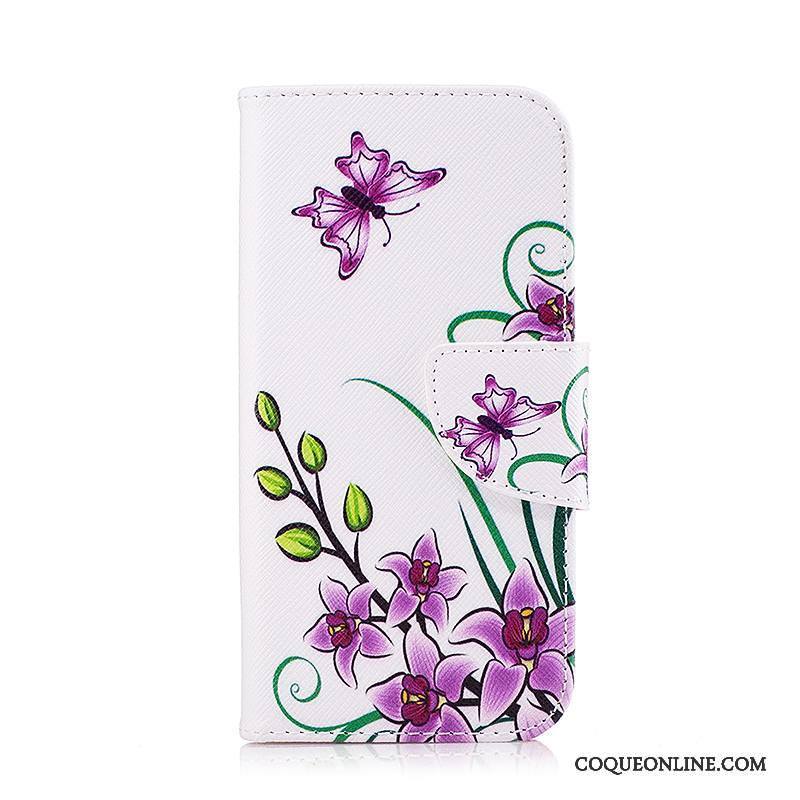 Samsung Galaxy A3 2016 Peinture Étui Violet Papillon Étoile Protection Coque De Téléphone