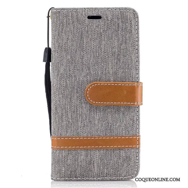 Samsung Galaxy A3 2016 Portefeuille Bleu Protection En Denim Étui Coque Étui En Cuir