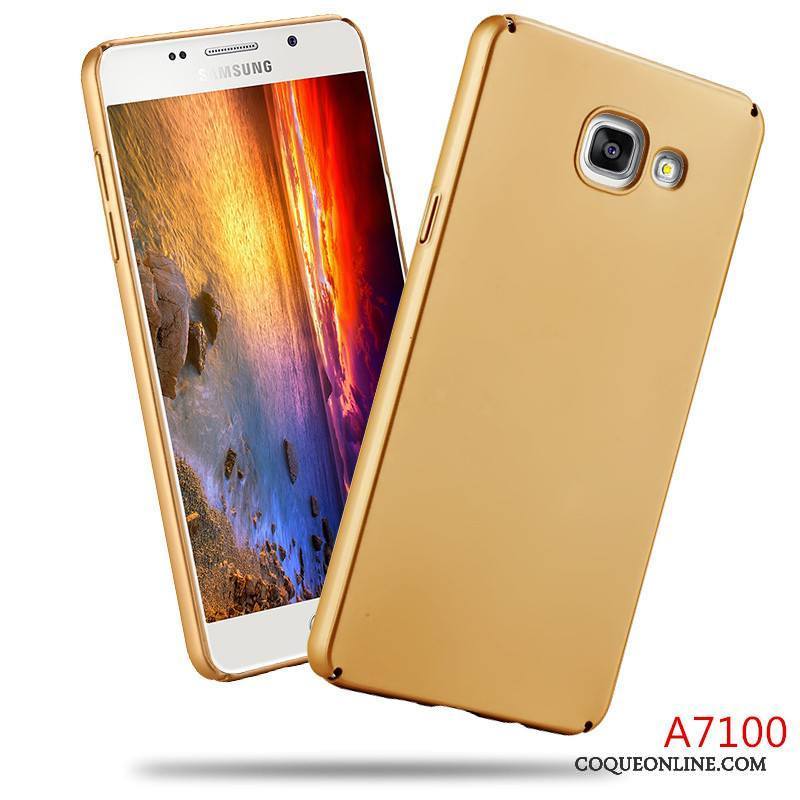 Samsung Galaxy A3 2016 Simple Coque Or Délavé En Daim Étui Tendance Business