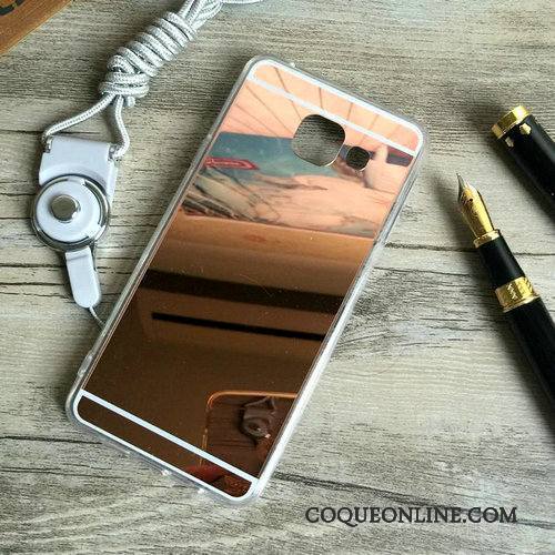 Samsung Galaxy A3 2016 Support Or Rose Protection Étoile Miroir Ornements Suspendus Coque De Téléphone