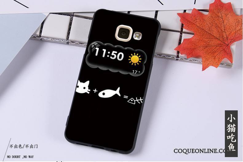 Samsung Galaxy A3 2016 Étoile Protection Coque Noir Fluide Doux Incassable Étui