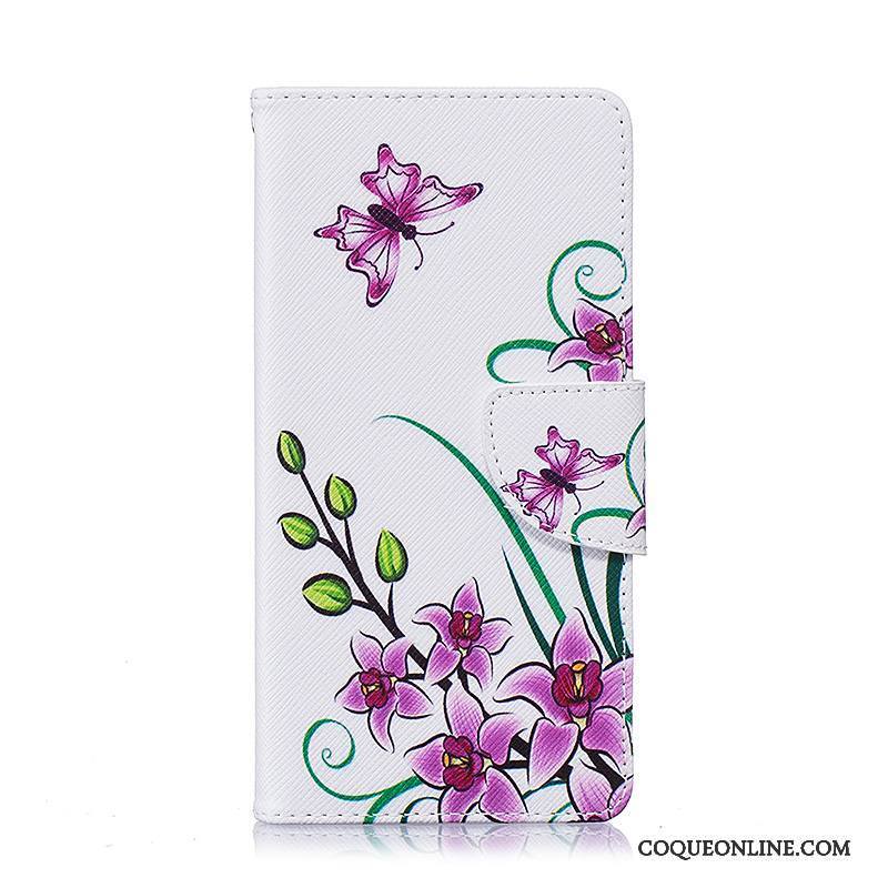 Samsung Galaxy A3 2016 Étui En Cuir Housse Étoile Coque De Téléphone Protection Violet Fleurs