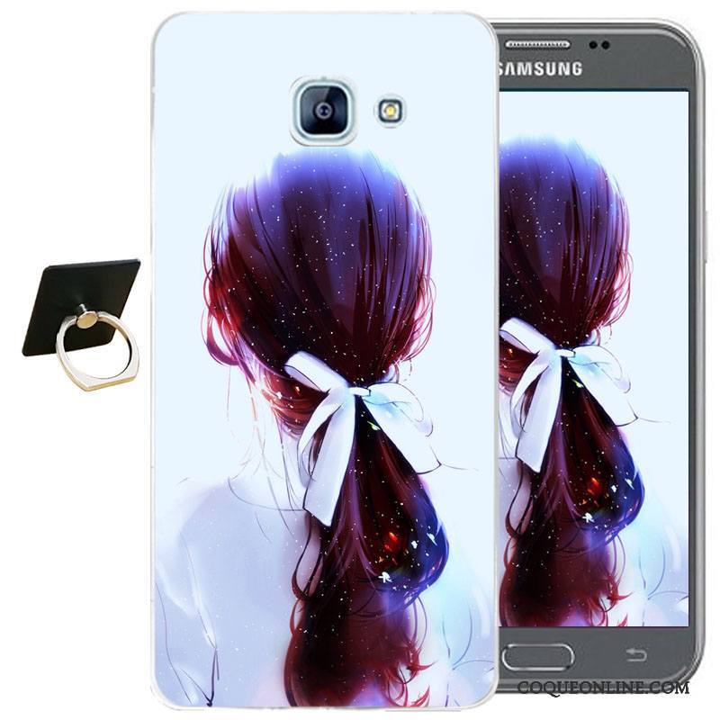 Samsung Galaxy A3 2017 Coque Incassable Protection Fluide Doux Dessin Animé Étoile Blanc Étui