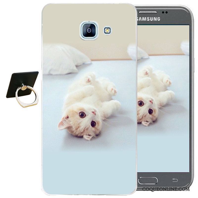 Samsung Galaxy A3 2017 Coque Incassable Protection Fluide Doux Dessin Animé Étoile Blanc Étui