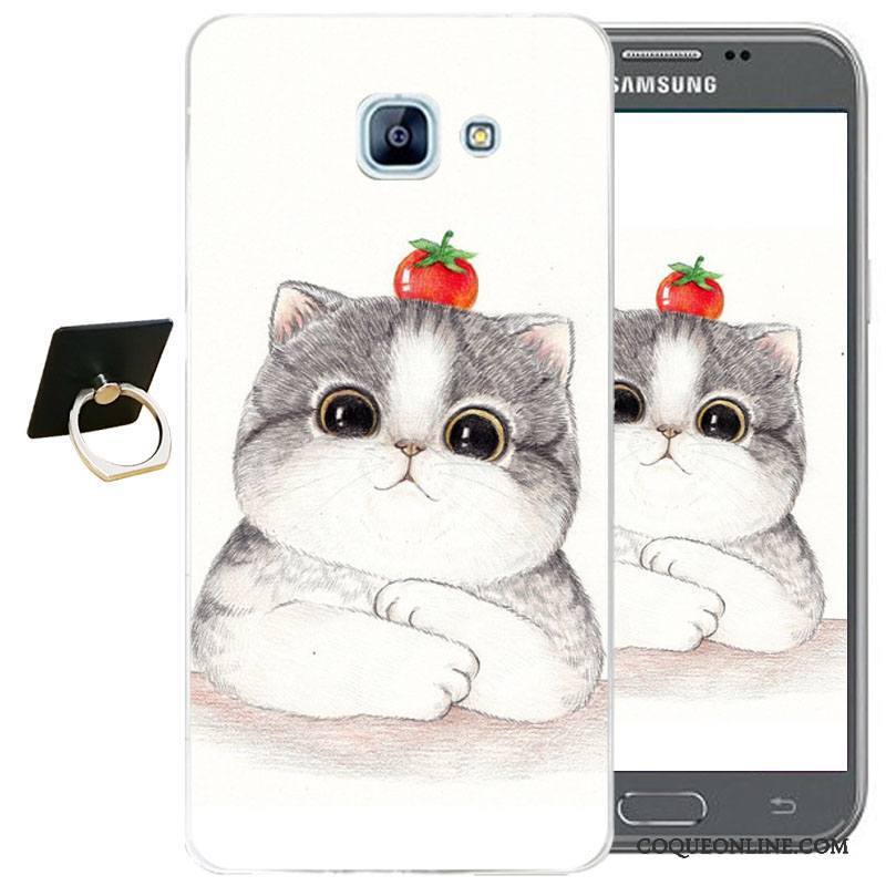 Samsung Galaxy A3 2017 Coque Incassable Protection Fluide Doux Dessin Animé Étoile Blanc Étui