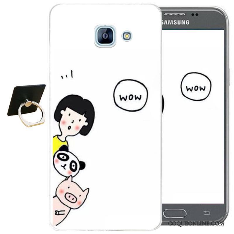 Samsung Galaxy A3 2017 Coque Incassable Protection Fluide Doux Dessin Animé Étoile Blanc Étui