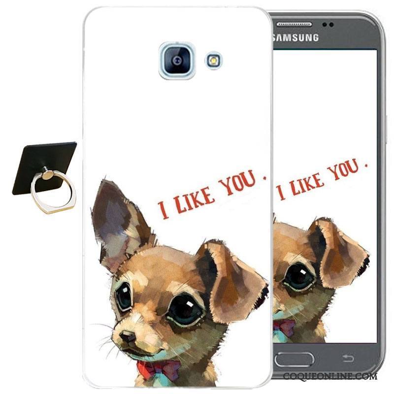 Samsung Galaxy A3 2017 Coque Incassable Protection Fluide Doux Dessin Animé Étoile Blanc Étui