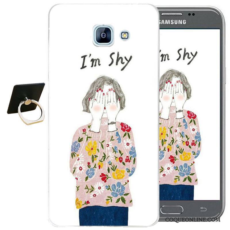 Samsung Galaxy A3 2017 Coque Incassable Protection Fluide Doux Dessin Animé Étoile Blanc Étui