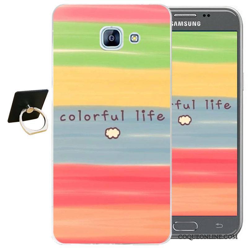 Samsung Galaxy A3 2017 Coque Incassable Protection Fluide Doux Dessin Animé Étoile Blanc Étui