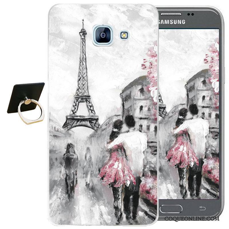 Samsung Galaxy A3 2017 Coque Incassable Protection Fluide Doux Dessin Animé Étoile Blanc Étui