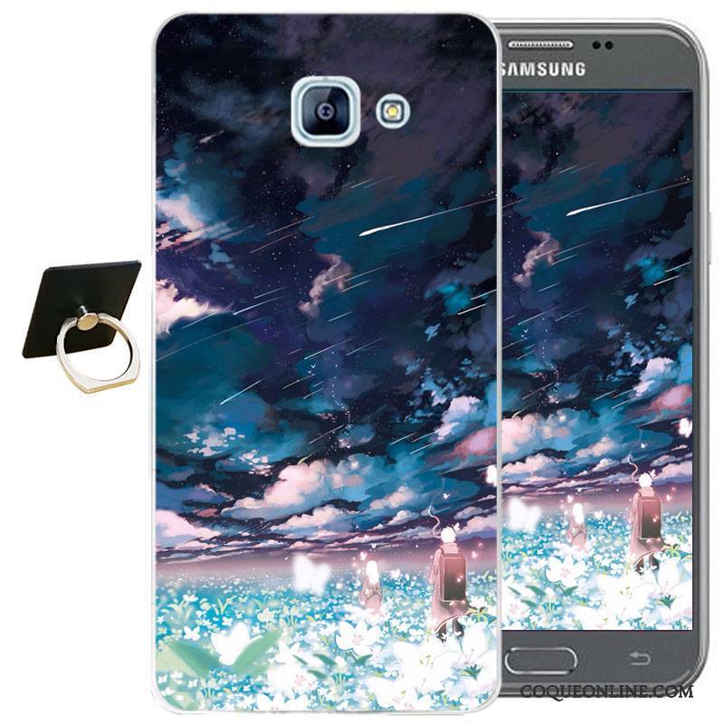 Samsung Galaxy A3 2017 Coque Incassable Protection Fluide Doux Dessin Animé Étoile Blanc Étui