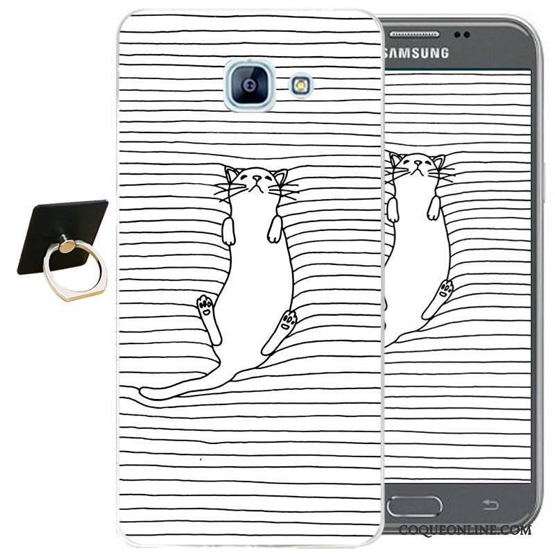 Samsung Galaxy A3 2017 Coque Incassable Protection Fluide Doux Dessin Animé Étoile Blanc Étui