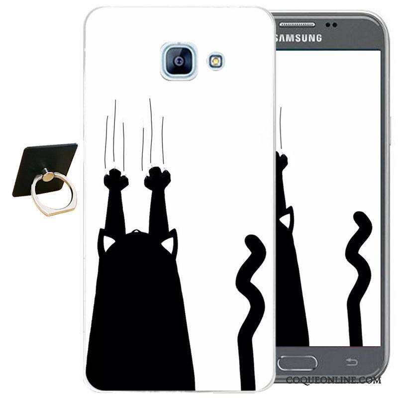 Samsung Galaxy A3 2017 Coque Incassable Protection Fluide Doux Dessin Animé Étoile Blanc Étui