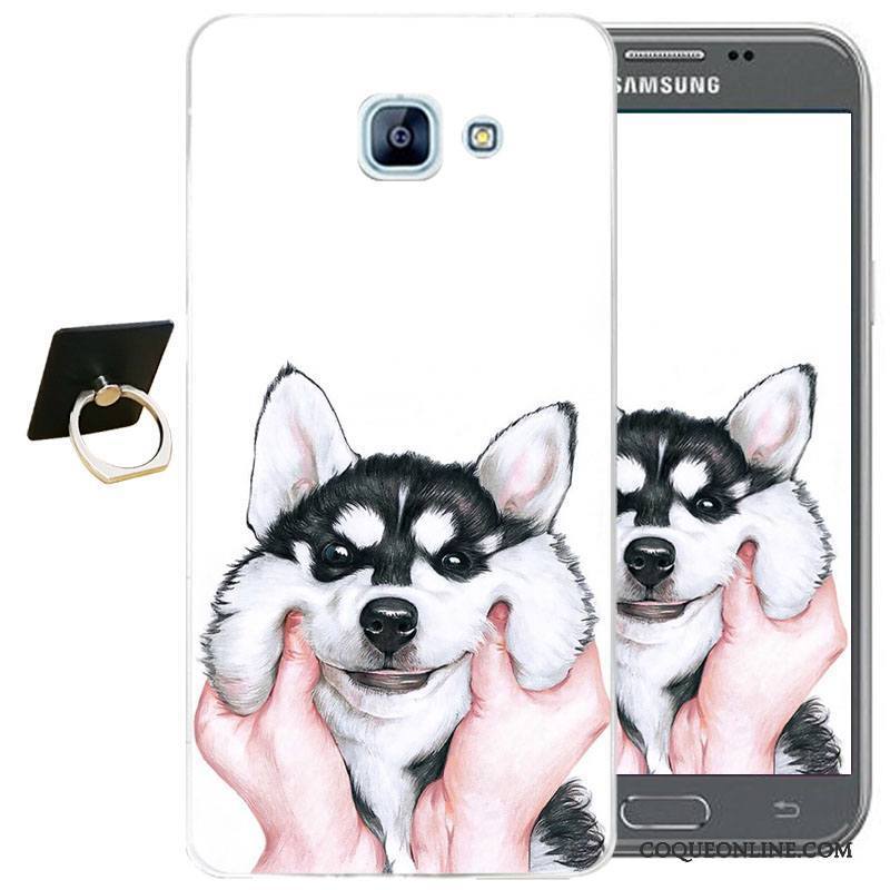 Samsung Galaxy A3 2017 Coque Incassable Protection Fluide Doux Dessin Animé Étoile Blanc Étui