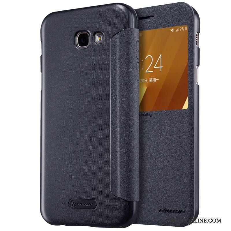 Samsung Galaxy A3 2017 Coque Étui Housse Étui En Cuir Rouge Protection Étoile