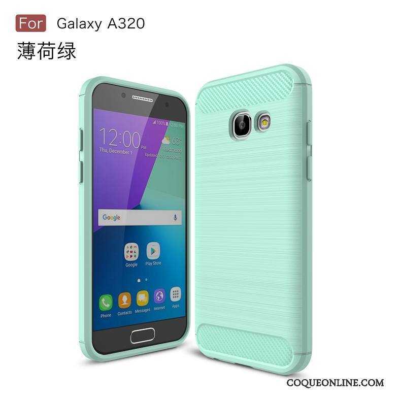 Samsung Galaxy A3 2017 Fluide Doux Fibre Coque Téléphone Portable Noir Incassable Modèle Fleurie