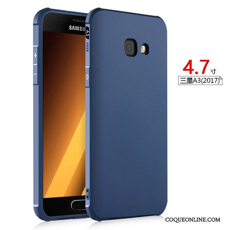 Samsung Galaxy A3 2017 Noir Étoile Coque De Téléphone Gaufrage Fluide Doux Étui Incassable