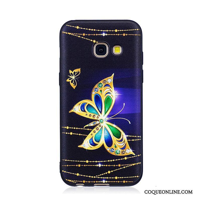 Samsung Galaxy A3 2017 Peinture Coque De Téléphone Gaufrage Tendance Fluide Doux Étoile Étui