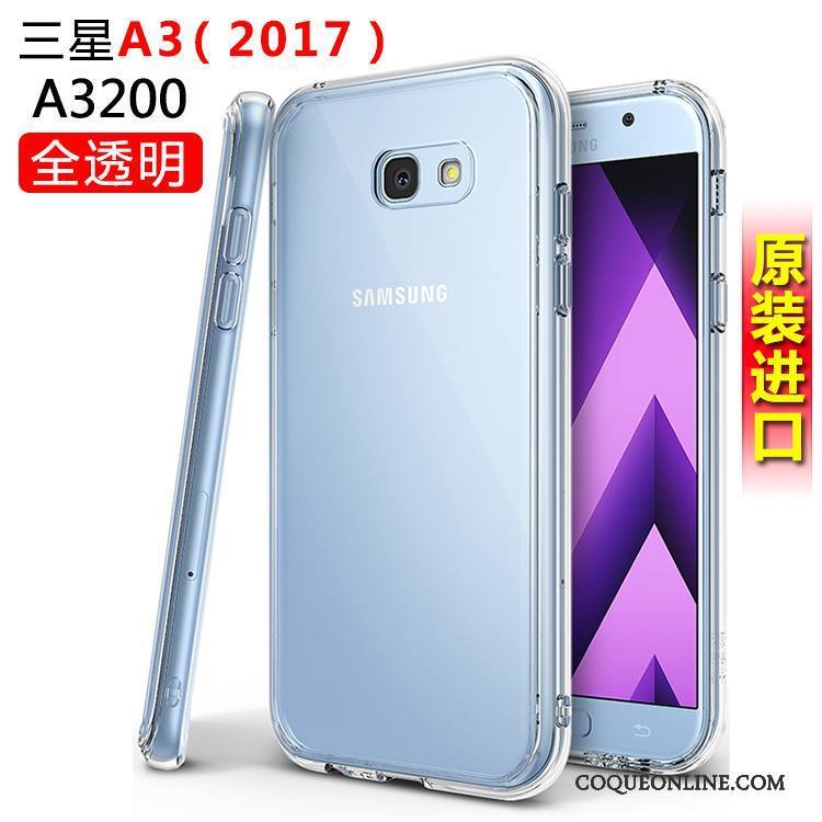 Samsung Galaxy A3 2017 Silicone Blanc Étoile Étui Coque De Téléphone Protection Incassable