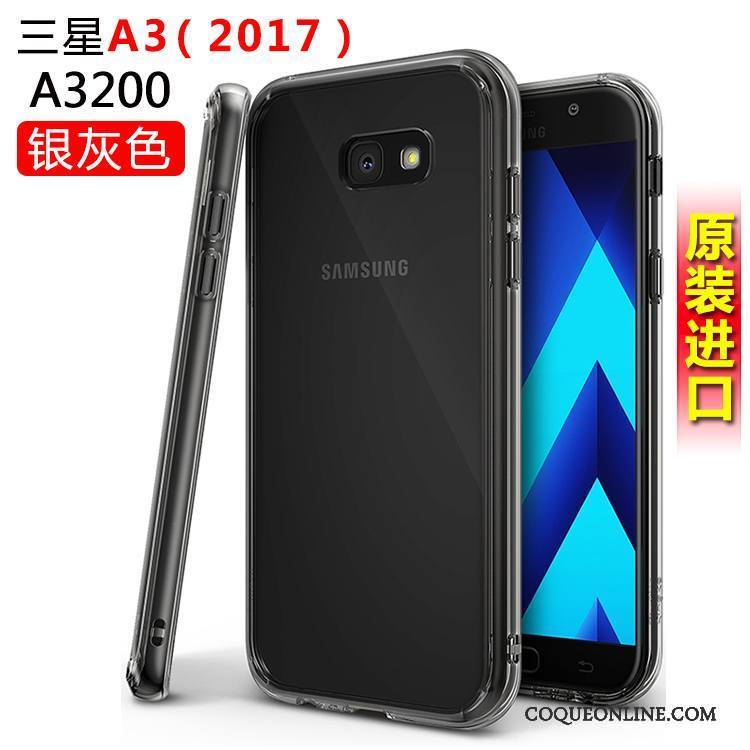 Samsung Galaxy A3 2017 Silicone Blanc Étoile Étui Coque De Téléphone Protection Incassable