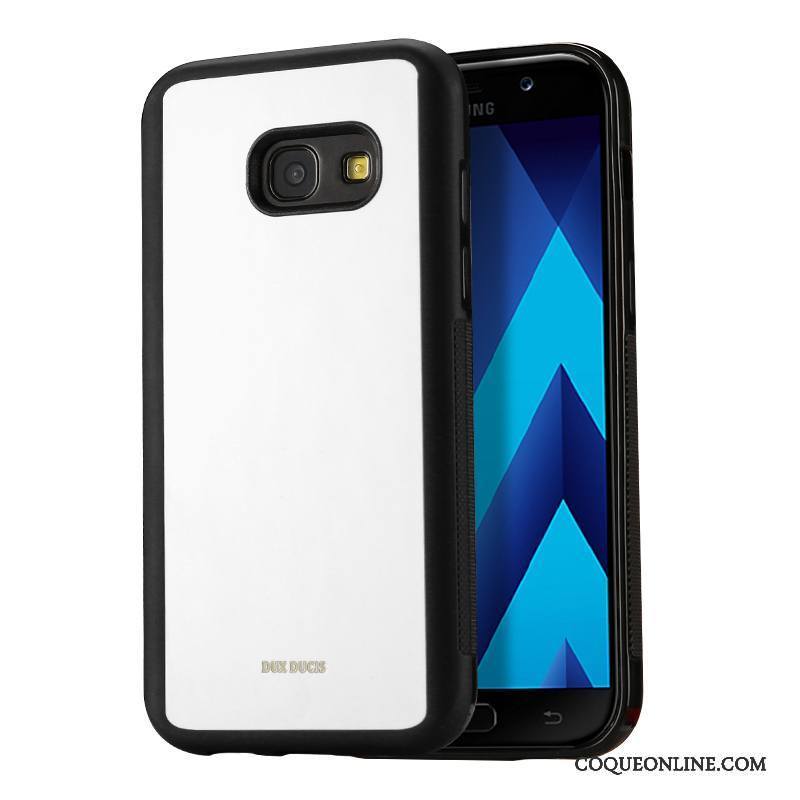 Samsung Galaxy A3 2017 Étoile Cuir Incassable Protection Coque Fluide Doux Noir