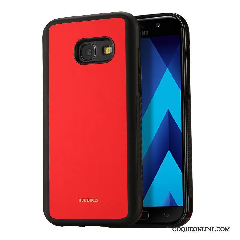 Samsung Galaxy A3 2017 Étoile Cuir Incassable Protection Coque Fluide Doux Noir