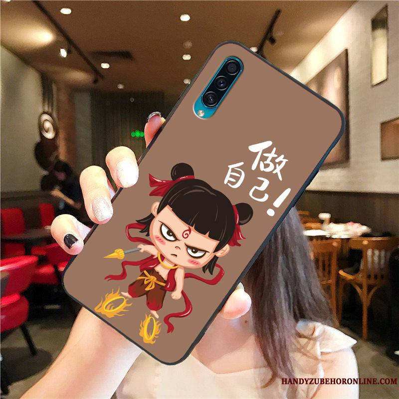 Samsung Galaxy A30s Coque Charmant Protection Incassable Dessin Animé Net Rouge Étui Vert