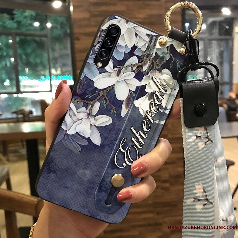 Samsung Galaxy A30s Coque De Téléphone Support Étoile Étui Fleur Blanc Petit