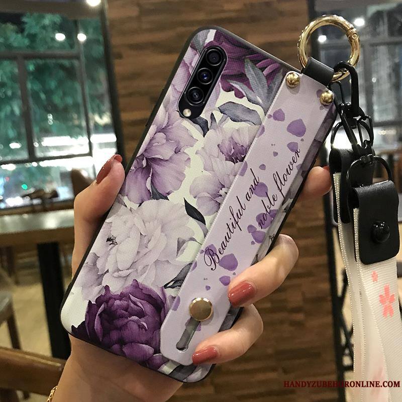 Samsung Galaxy A30s Coque De Téléphone Support Étoile Étui Fleur Blanc Petit