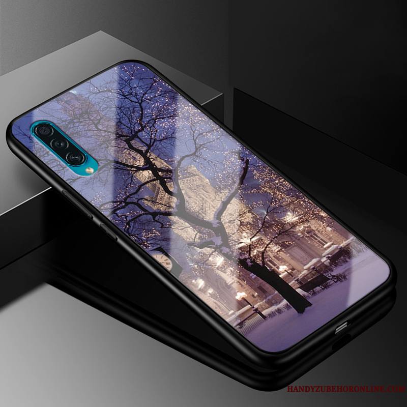 Samsung Galaxy A30s Coque De Téléphone Étui Violet Verre Étoile Marque De Tendance Tout Compris