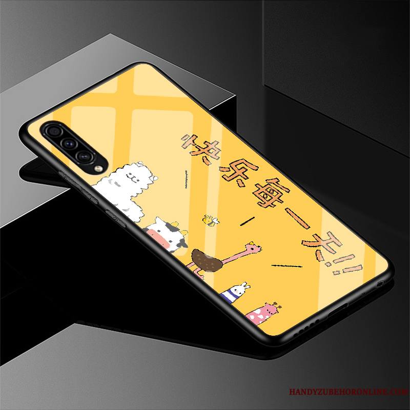 Samsung Galaxy A30s Coque Dessin Animé Simple Protection Étoile Silicone Verre Charmant