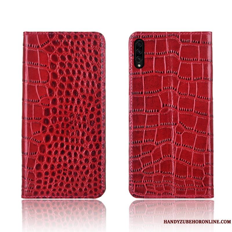 Samsung Galaxy A30s Housse Délavé En Daim Marque De Tendance Étui En Cuir Coque Protection Silicone