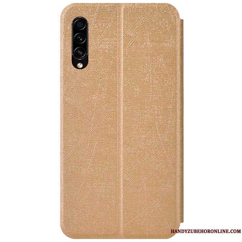 Samsung Galaxy A30s Housse Étui En Cuir Support Étoile Argent Coque De Téléphone Protection